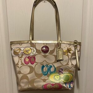 Coach Signature Sequin Appliqué Tote Bag, model number F17587